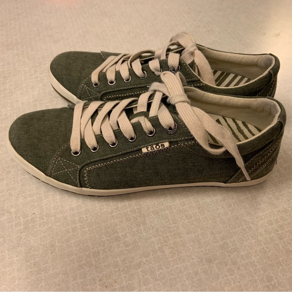 Taos Star green canvas sneakers Size 9 - Picture 3 of 5